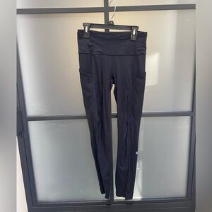 Lululemon Fast & Free High-Rise 25” Size 4 Black SEAMLESS Leggings Pockets
